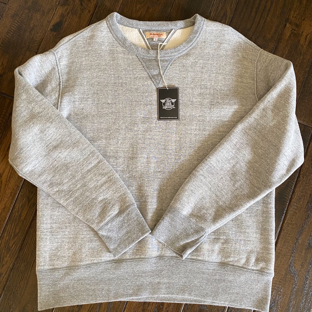 The Real McCoy’s Loop Wheel Crew Neck Sweatshirt - Gray